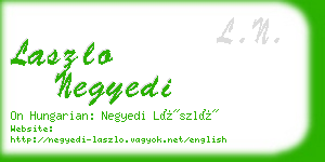 laszlo negyedi business card